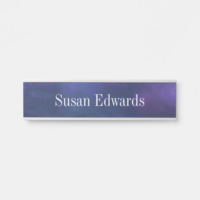 Placas de nombre azul y púrpura profundas Rótulos  (Anverso)