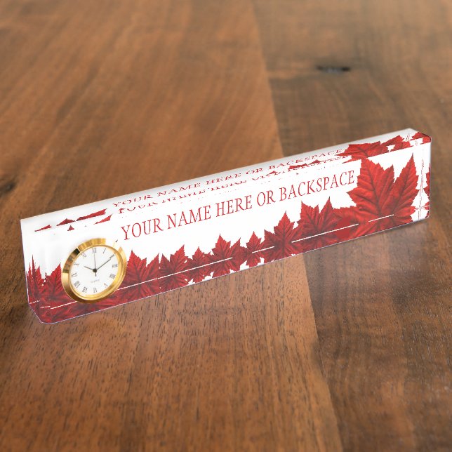 Placas de nombres de Canadá personalizadas (Lateral)