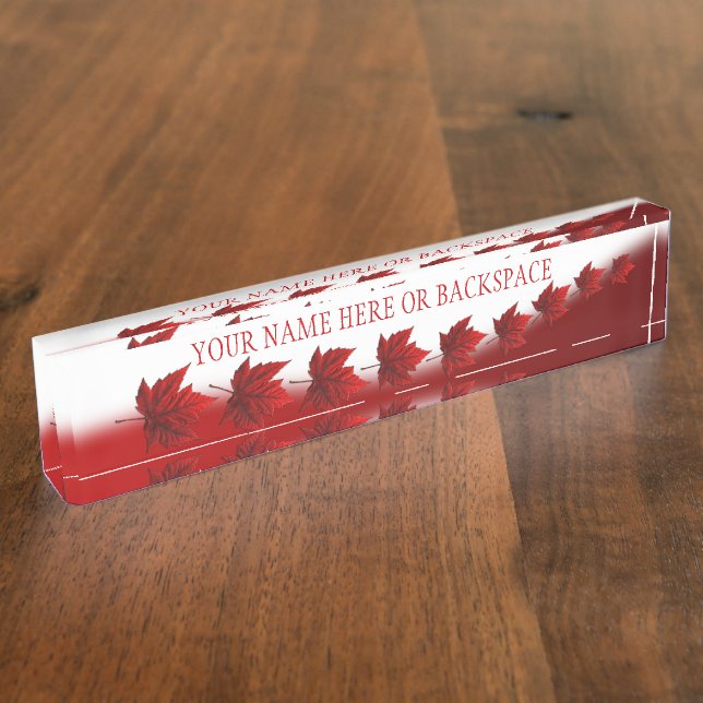 Placas de nombres de Canadá personalizadas (Lateral)