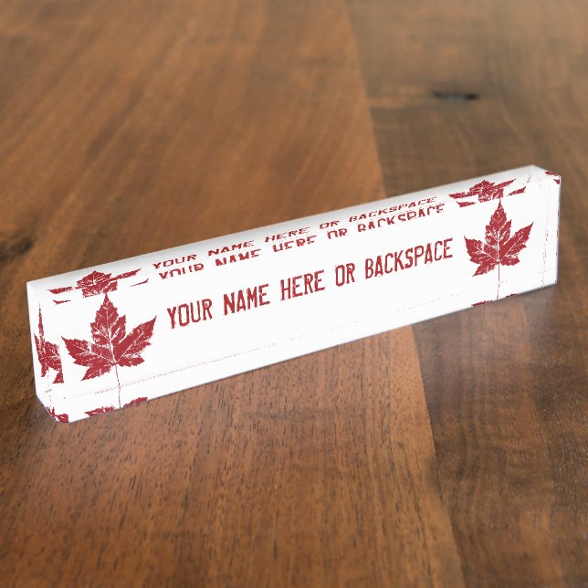 Placas de nombres de Canadá personalizadas Placa d (Lateral)