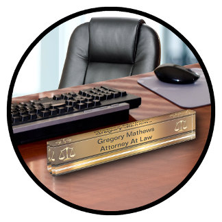 Placas de nombres de oficina ejecutiva del fiscal