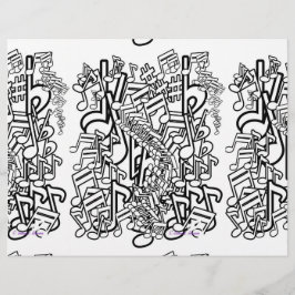 Placemat de hojas de colores para niños de música