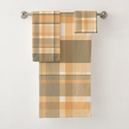 Plaid Fall Shades Browns Naranja Beige