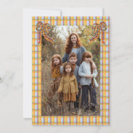 Plaid Naranja Blue, tarjeta fotográfica