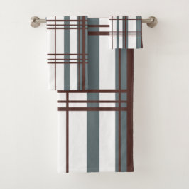 Plaid Tradicional Gris Fumado, Burgundy Profundo,