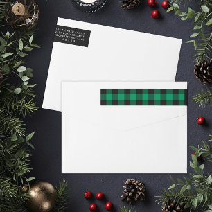 Plaid Verde Búfalo Navidad Familia Fiesta