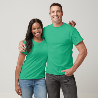 Plain Kelly Green Mens Camiseta Oscura Básica