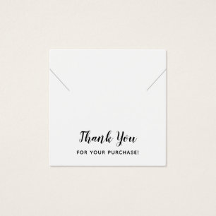 Plain Square Gracias Tarjeta De Pantalla De Collar