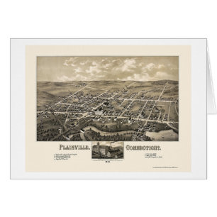 Plainville, mapa panorámico del CT - 1878