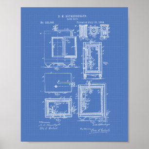Plan de arte de patentes de Bank Safe 1894