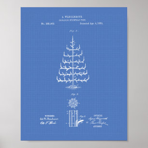 Plan de arte de patentes de Christmas Tree 1882