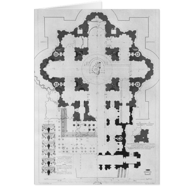 Plan de la basílica de San Pedro (Frente)