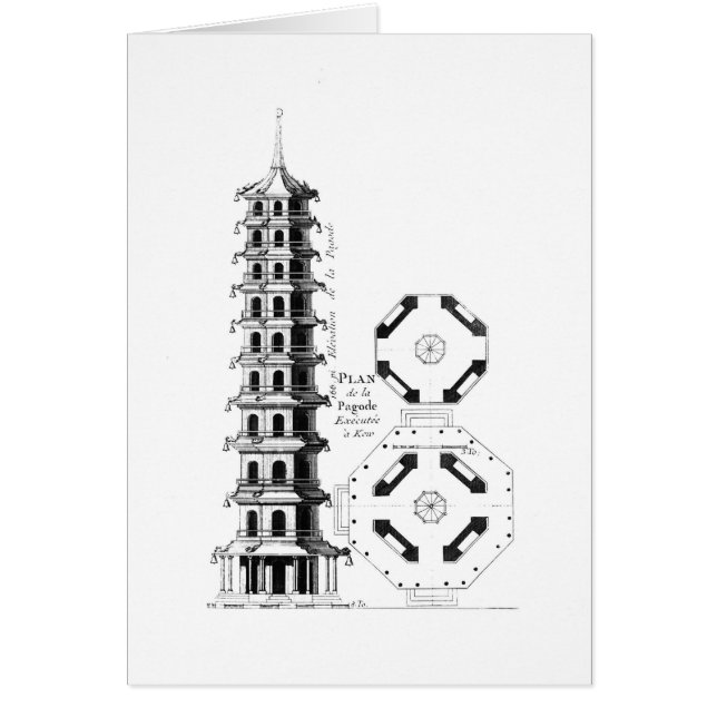 Plan de la pagoda en Kew, de la 'Anglo-Ji de (Frente)