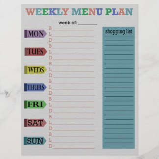 Plan de menú de dos semanas