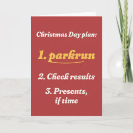 Plan de Navidad Divertido para Corredor Tarjeta de