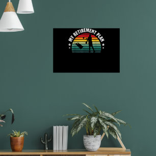 Plan de retiro deportivo de Cornhole arte retro su