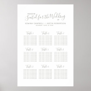 Plan de tabla de boda de arte cardíaco de escritur