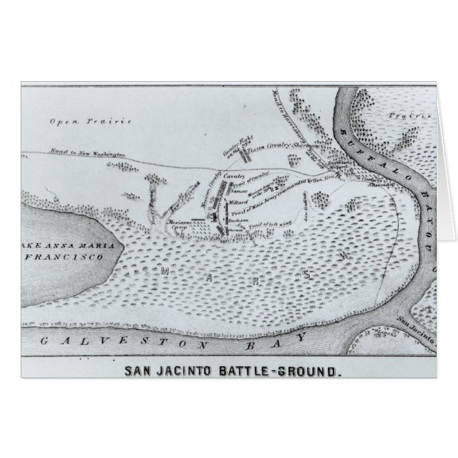 Plan de tierra de la batalla de San Jacinto (Anverso (Horizontal))