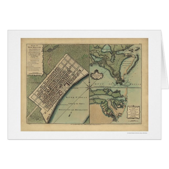 Plan del mapa 1759 de New Orleans (Anverso (Horizontal))