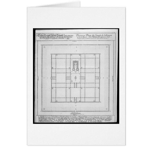 Plan del templo de Solomon, Jerusalén, del 'En (Frente)