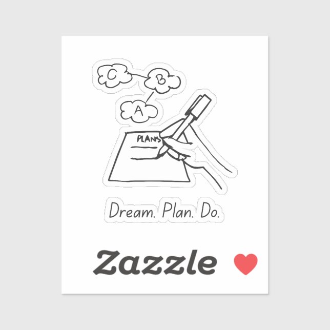 Plan Dream Do - Pegatina de acción (Hoja)