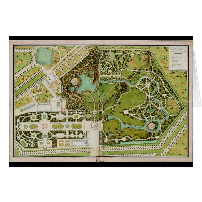 Plan du jardin et chateau de la Reine (Anverso (Horizontal))