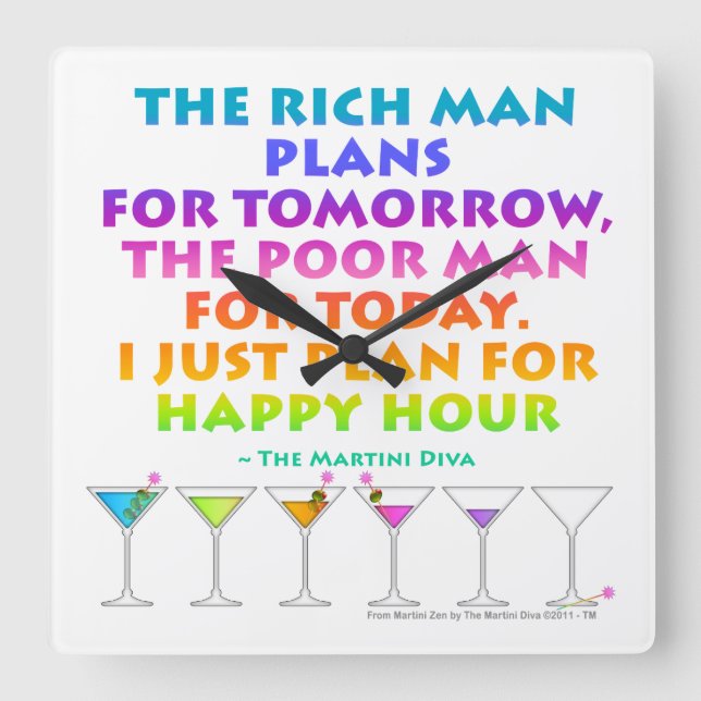 PLAN PARA EL RELOJ DE PARED DE LA HORA FELIZ (Anverso)