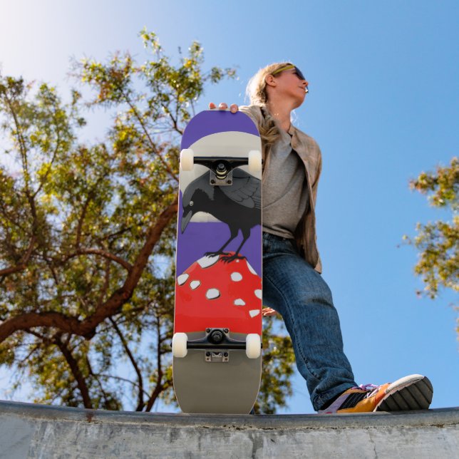 Planche de Skateboard Corbeau Mystique Gothique (Exterior 1)