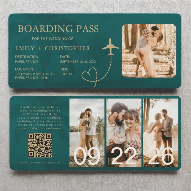 Plane Ticket Destination Boarding Pass QR Code (Subido por el creador)
