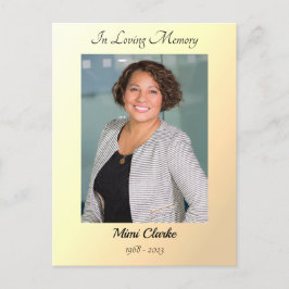 Planear la tarjeta funeral Paradise Eternally Your