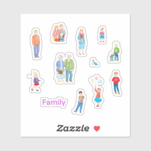 Planer pegatinas familia de niños