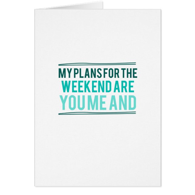 Planes para el fin de semana (Frente)