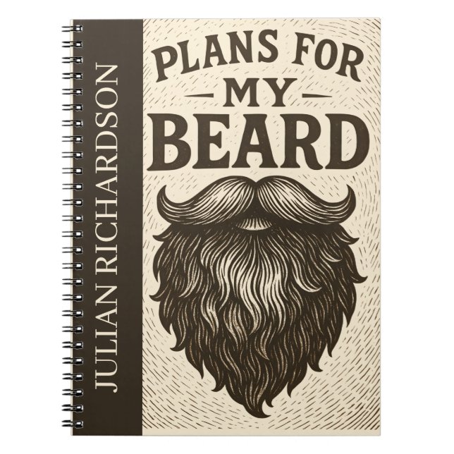 Planes para mi libreta divertida de la barba para  (Frente)