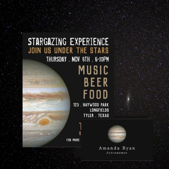 Planet Jupiter, publicidad de eventos de planetari (Subido por el creador)
