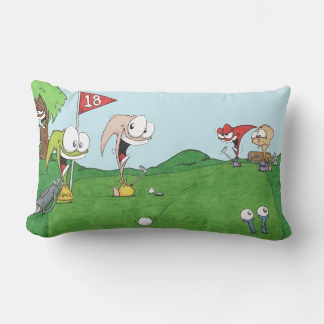 Planet OHNO! almohada de golf. (Anverso)