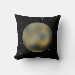 Planet Pluto Starry Sky Cojín decorativo