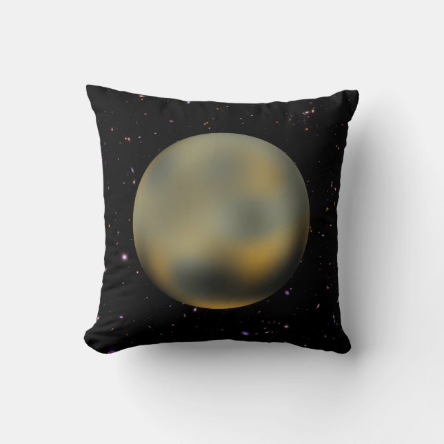 Planet Pluto Starry Sky Cojín decorativo (Anverso)
