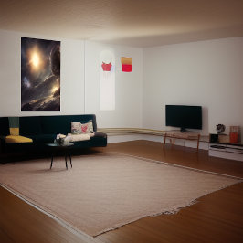 Planeta alienígena, luna y sol en el cielo | Arte