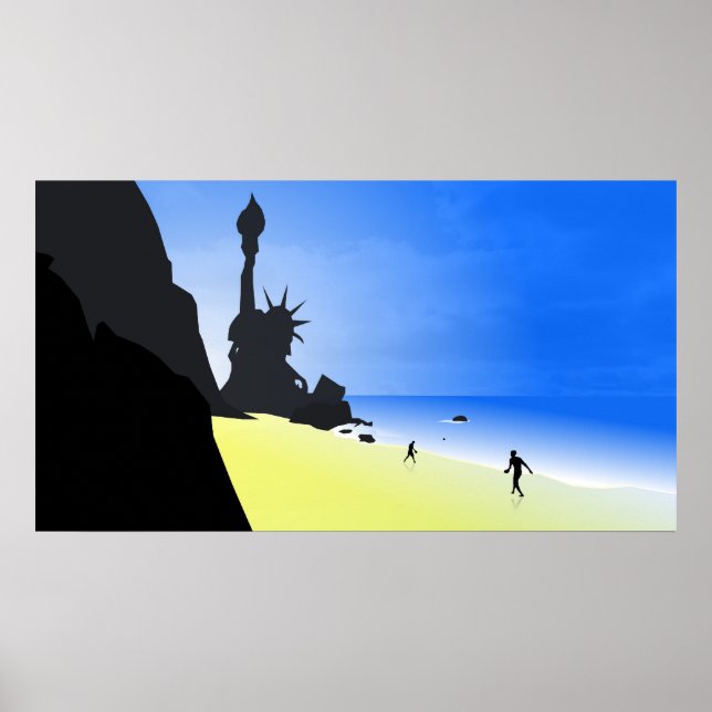 Planeta de la impresión del poster Apes (Frente)