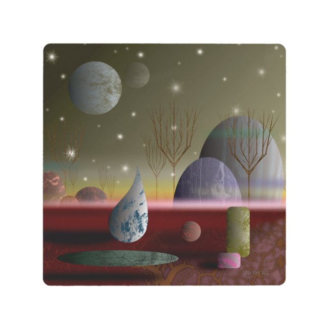 Planeta De Las Formas Impresión Metalizado 8x8 (Anverso)