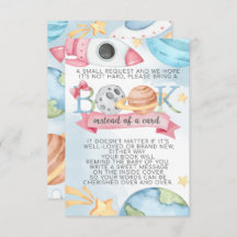 Planeta espacial Chica rosa solicitud tarjeta de r