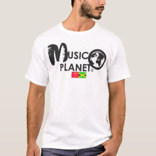 PLANETA MUSICAL camiseta básica nueva para hombre