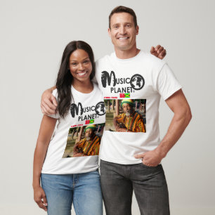 PLANETA MUSICAL Camiseta básica para hombre Living