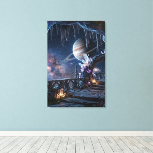 Planeta relajante lienzo espacial