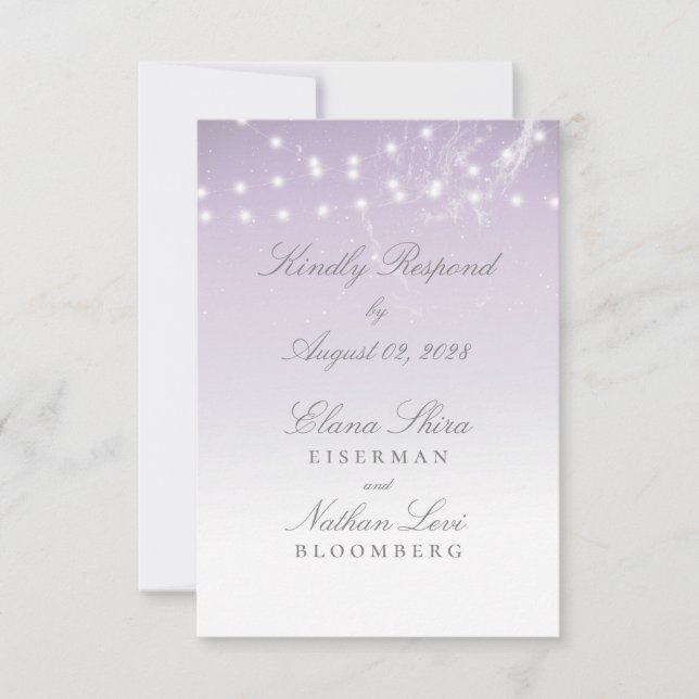 Planetario Tarjeta RSVP de Boda Chuppah Wedding (Anverso)