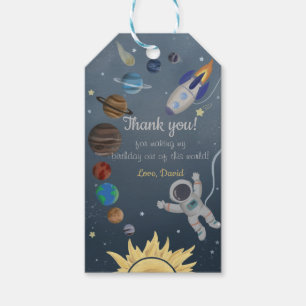 Planetas astronautas del espacio exterior etiqueta