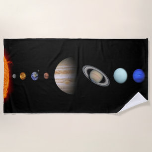 PLANETAS de la toalla de playa de encargo de la