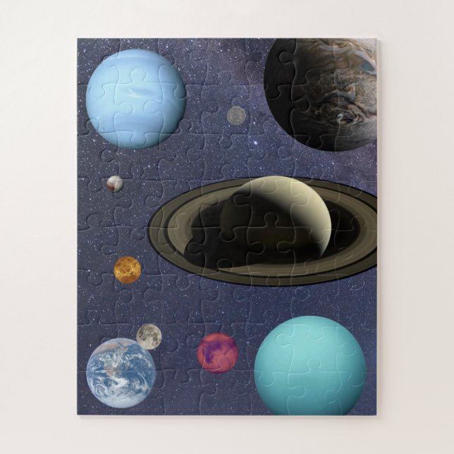 Planetas de sistema solar rompecabezas rompecabeza (Vertical)