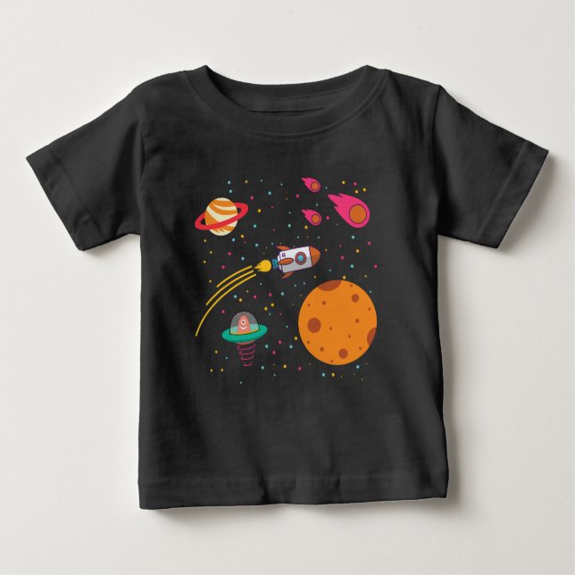 Planetas del espacio exterior Camiseta pequeña (Anverso)