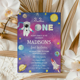 Planetas del espacio exterior Niño Invitación al p